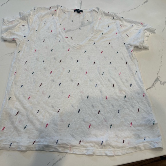 Rails White Tee with Multicolor Lightning Bolts - Picture 1 of 2